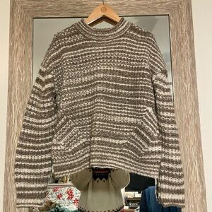 Rails Brown and Cream Striped Sweater (S)